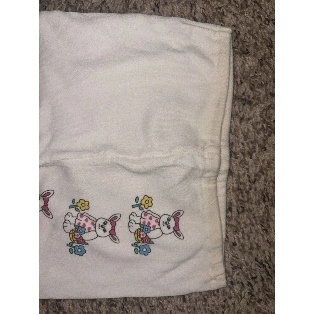 Vintage Bunny Easter Baby 2 Piece Set 3-6 Months Snap Hong Kong Pajama Pj 1980